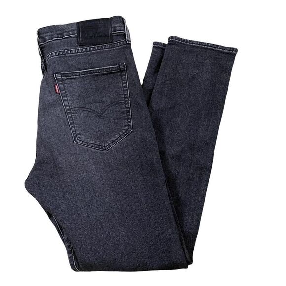 LEVI’S ~ Big E Reproduction ~ 512 Black Denim ~ size 36/34 ~ leather patch - Picture 2 of 12